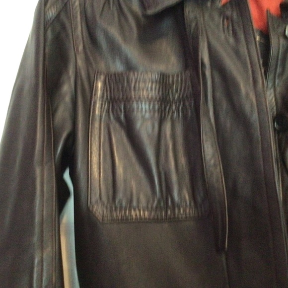 LUBA Fantastic Retro leather!! Vintage full length soft coat dark brown. Small - Picture 2 of 7